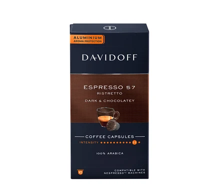 DAVIDOFF CAFÉ Espresso 57 kapsül paketi.