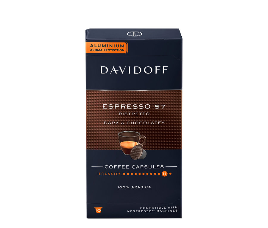 DAVIDOFF CAFÉ Espresso 57 kapsül paketi.