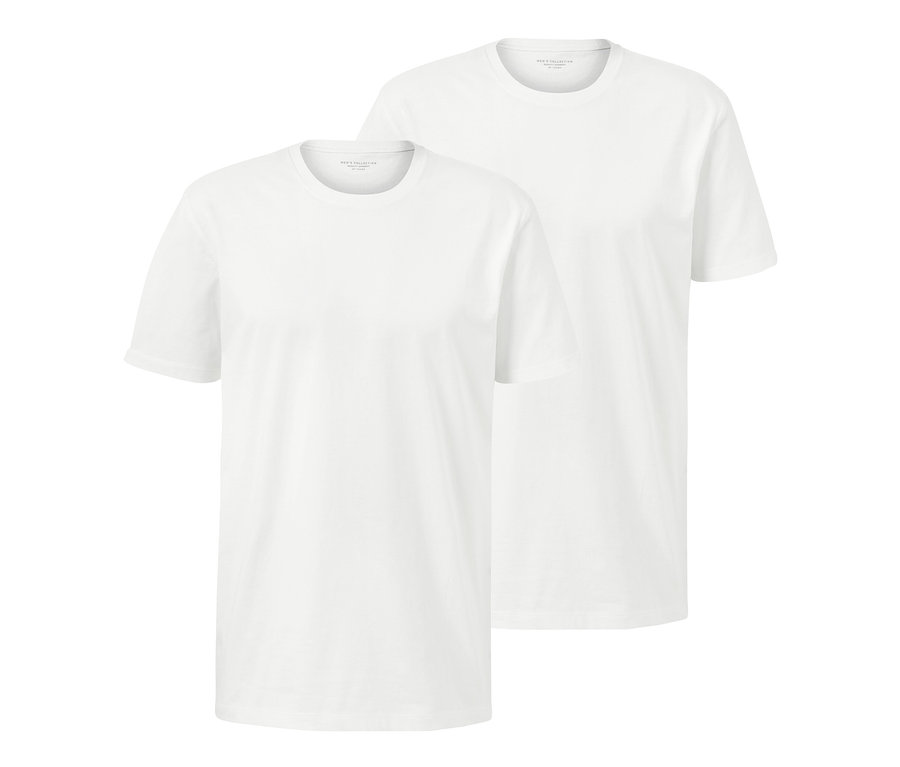 İki adet beyaz tişört.