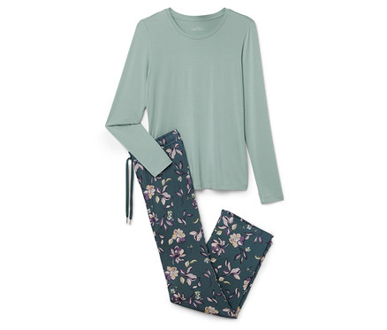Dokuma Altlı Pijama Takımı, petrol rengi