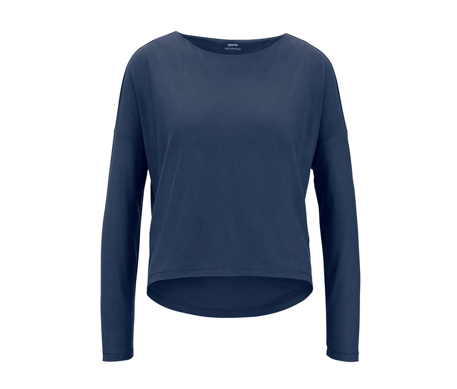 Uzun kollu, mavi, 2'si 1 Arada Tişört