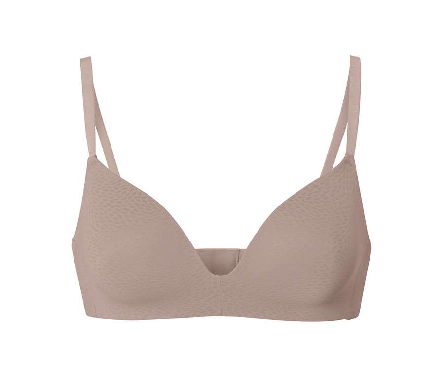 Bej rengi, yumuşak kalıplı sütyen.