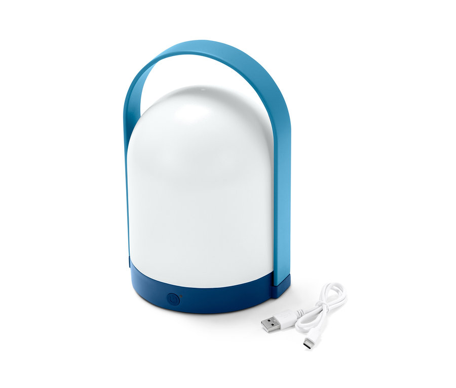 Mavi saplı ve USB kablolu LED Masa Lambası.