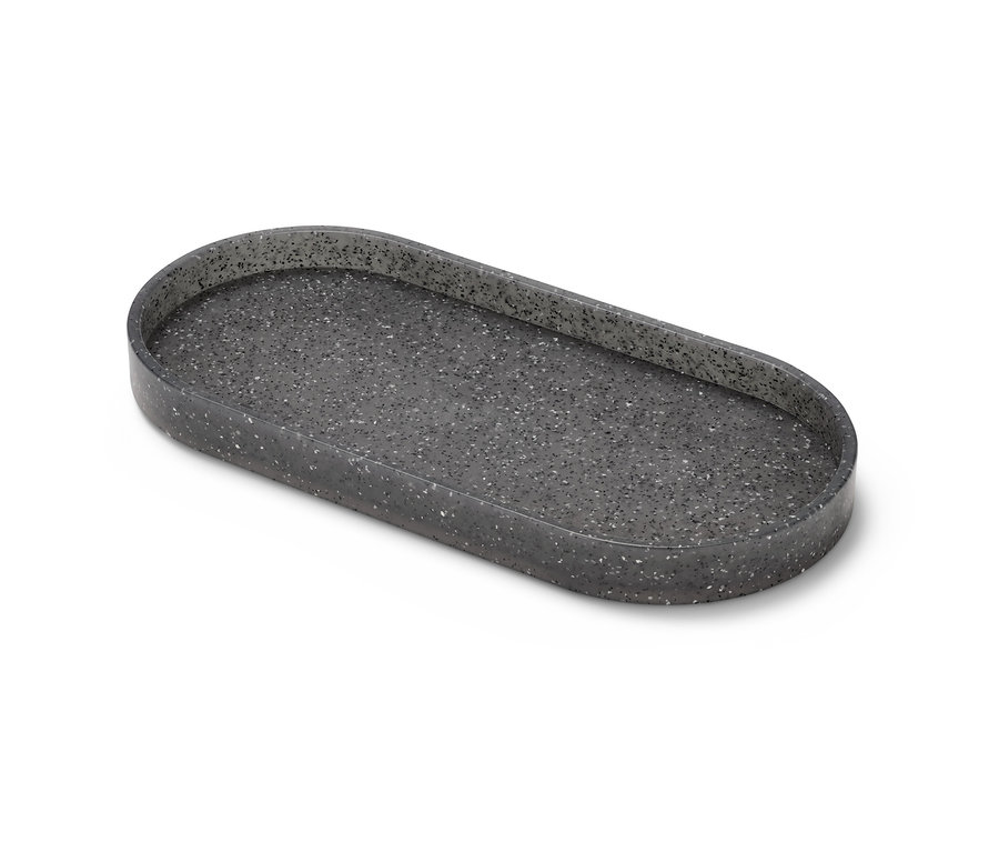 Granit görünümlü, oval mutfak tablası.
