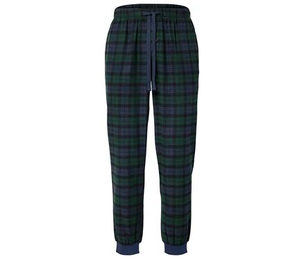 Lacivert büzgülü, ekose pijama altı.