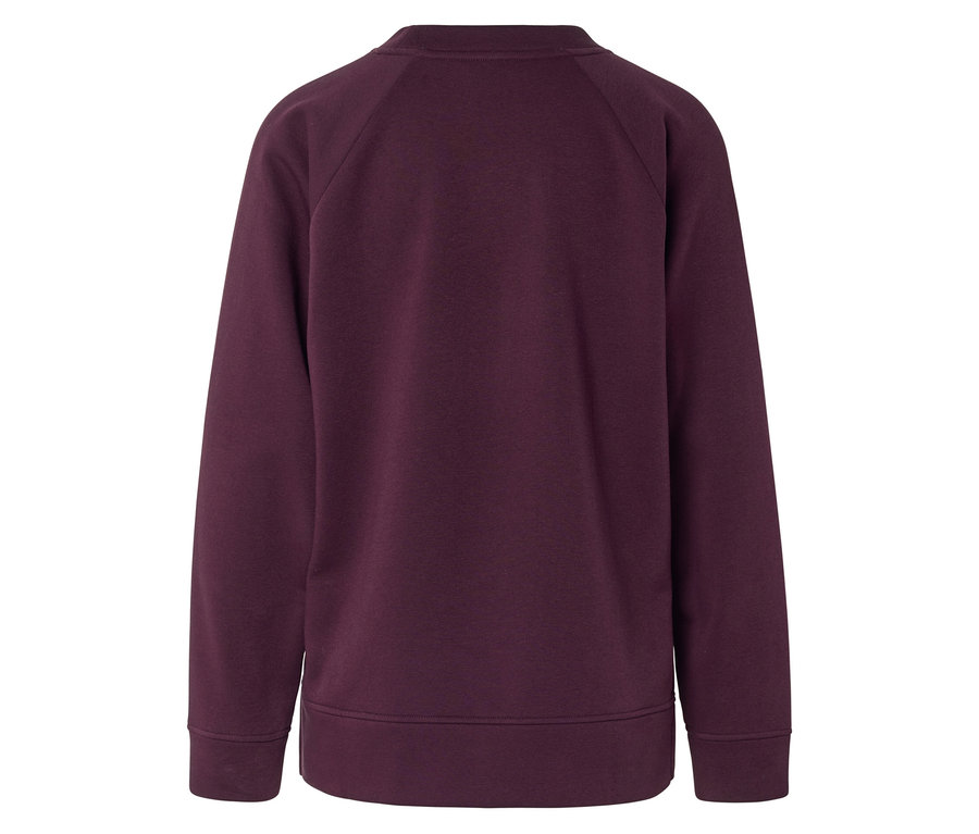 Arkadan bordo rengi sweatshirt.