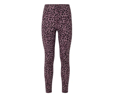 Mor-siyah leopar desenli Sportleggings »ActivePower«.