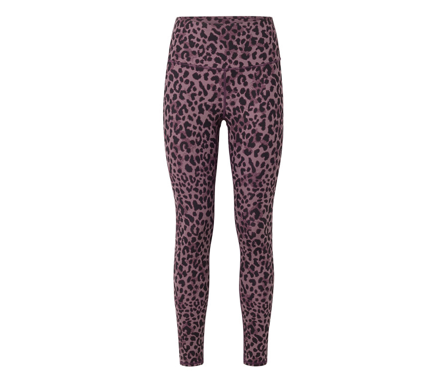 Mor-siyah leopar desenli Sportleggings »ActivePower«.