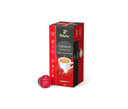 Bir paket, 30 kapsüllü Cafissimo Espresso elegant.