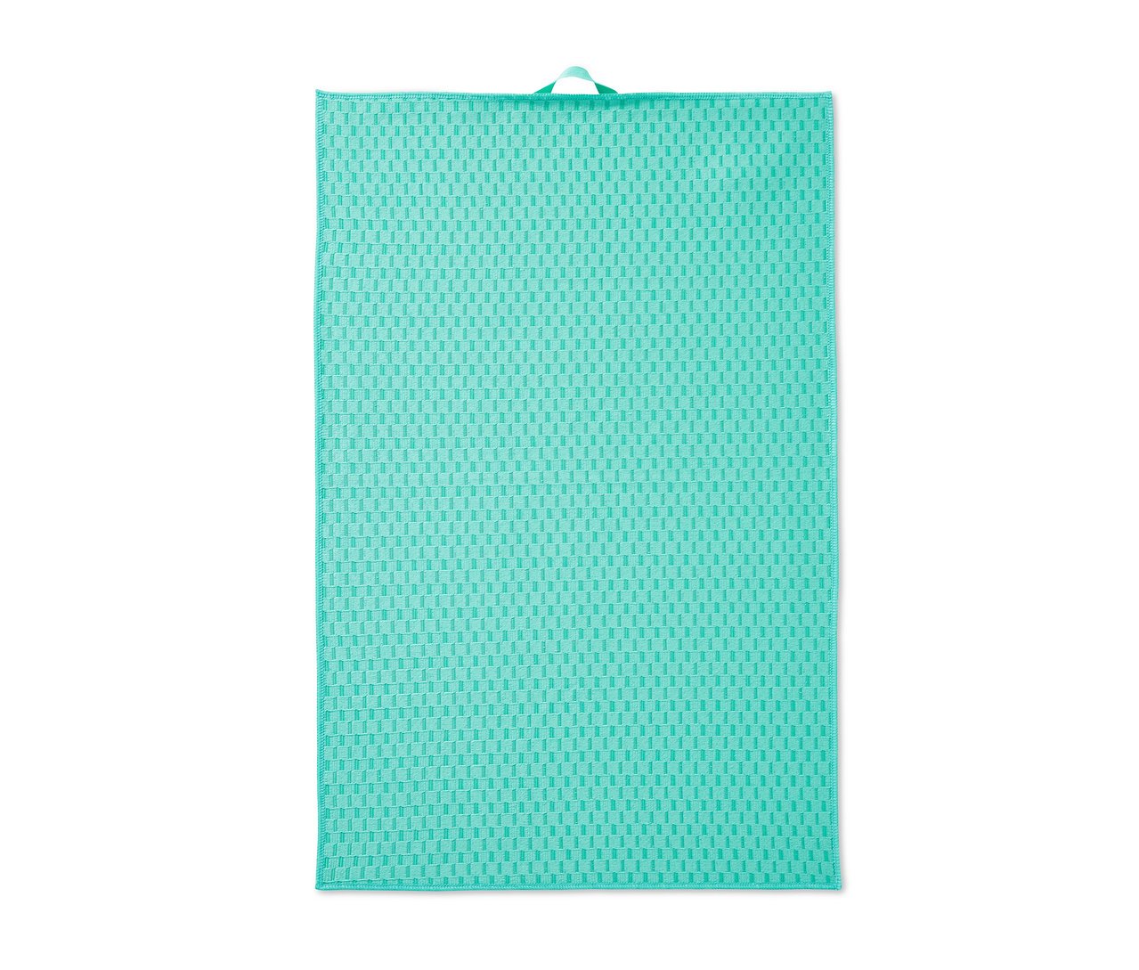 Bulaşık bezlerinden tek bir yeşil bulaşık bezi.