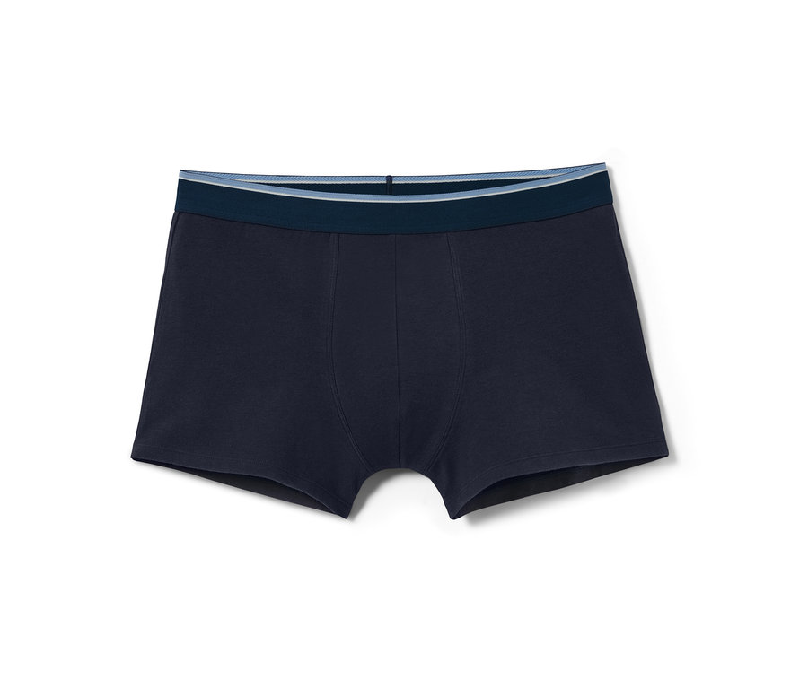 Mavi detaylı koyu mavi slip boxer.