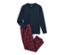 Pijama Takımı, Kareli Alt - Lacivert ve bordo