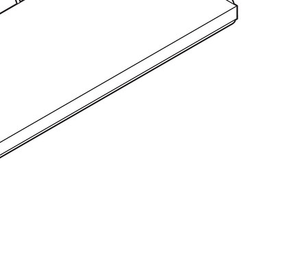 2 adet metal duvar rafından oluşan bir duvar rafı seti çizimi.