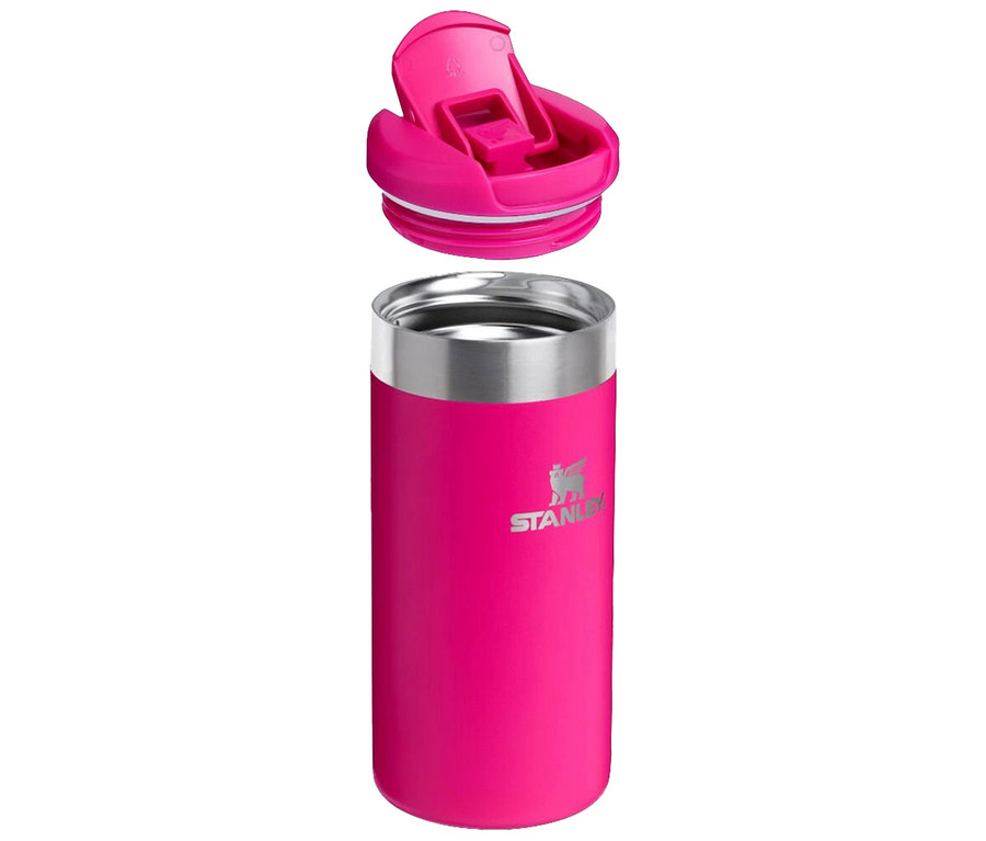 Pembe Stanley AeroLight Transit Termos Bardak ve kapağı.