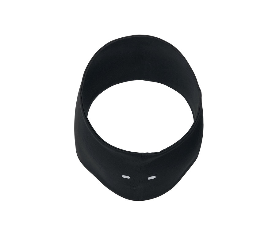 Siyah spor alın bandı.