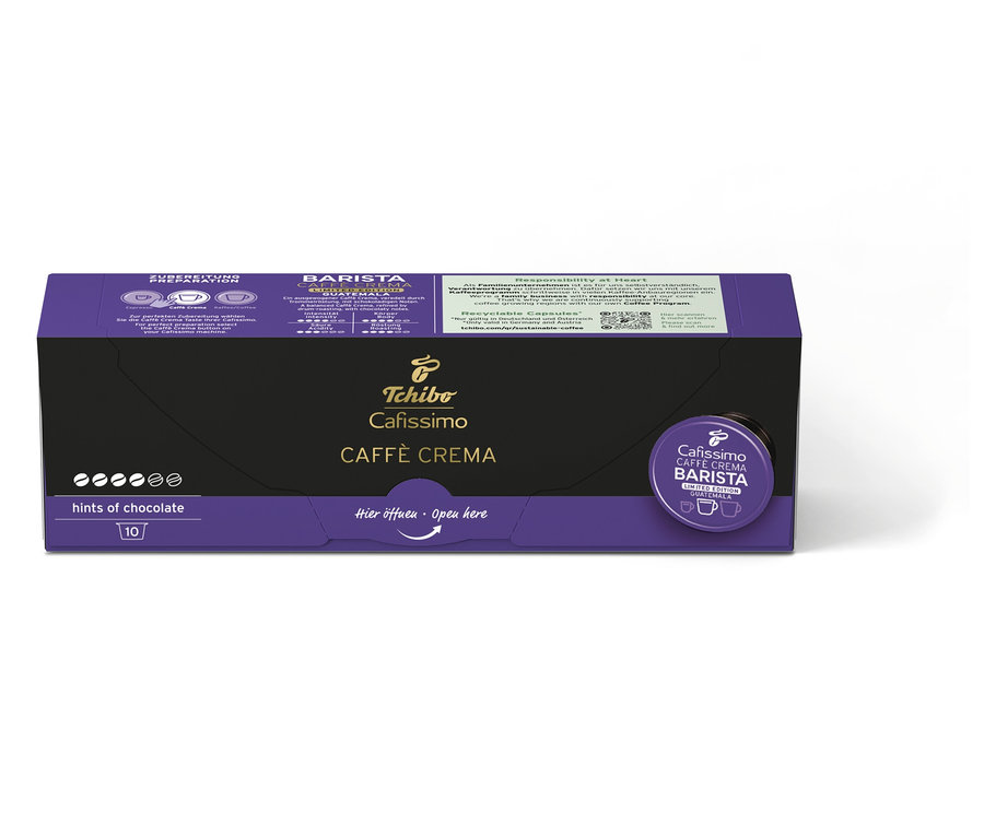 10 kapsüllük Cafissimo BARISTA Caffè Crema Guatemala paketi.