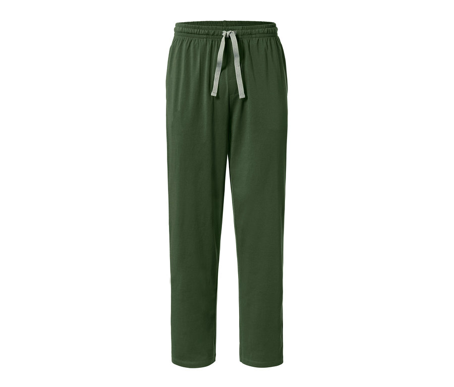 İpli yeşil pijama altı