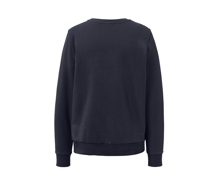 Lacivert organik pamuklu sweatshirt.