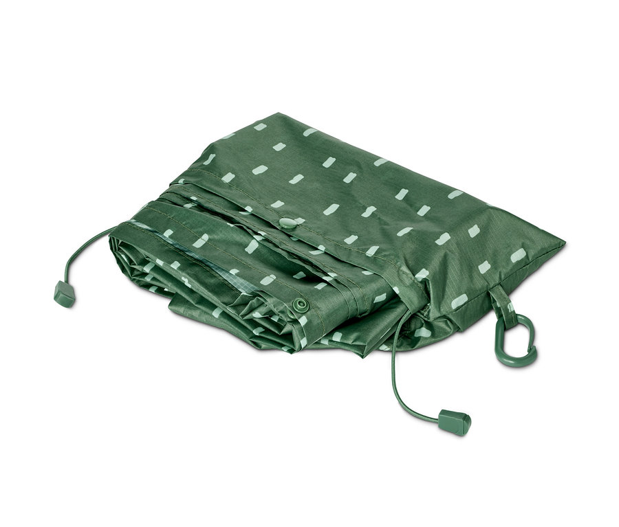 Desenli, paketlenmiş 2'si 1 Arada Piknik Örtüsü, Yeşil