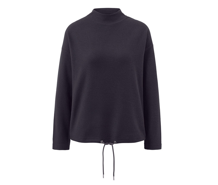 Lacivert yarım balıkçı yaka sweatshirt