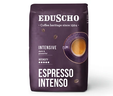 Bir paket Eduscho Espresso Intenso - 500 g Çekirdek Kahve.