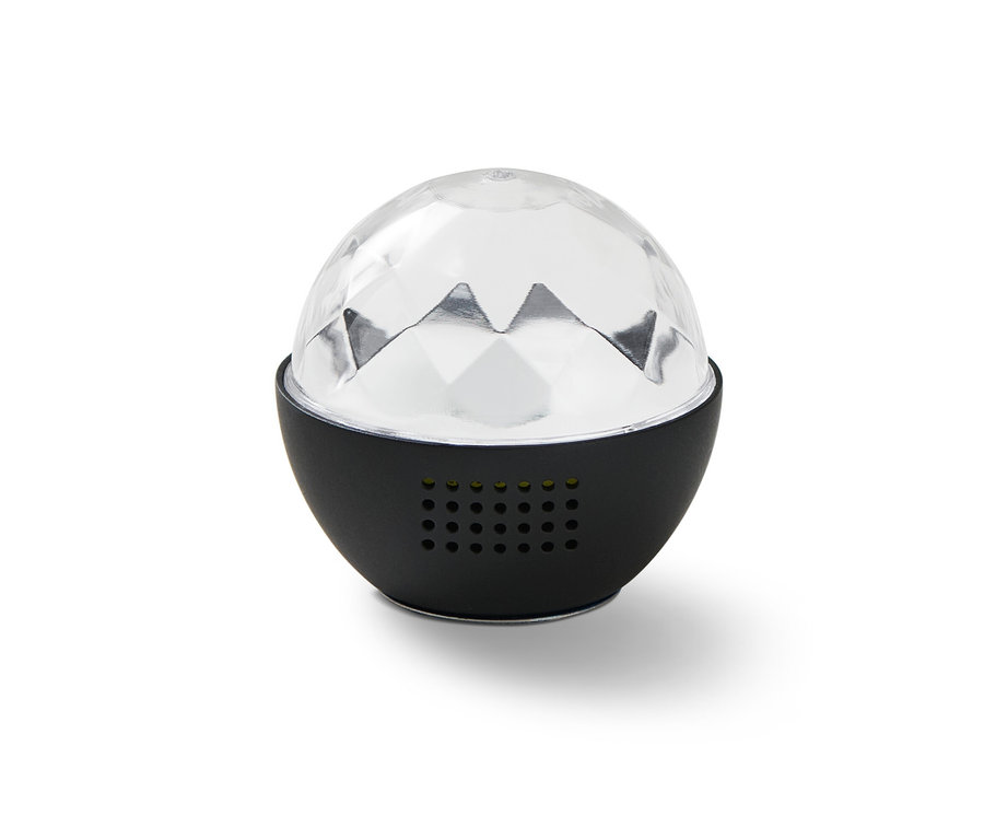 Siyah tabanlı mini disko topu.