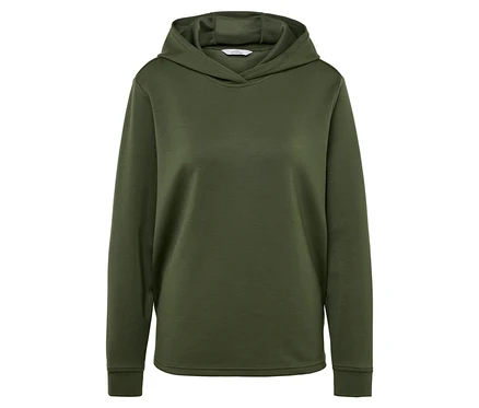 Beyaz bir arka plan üzerinde yeşil bir kapüşonlu sweatshirt.