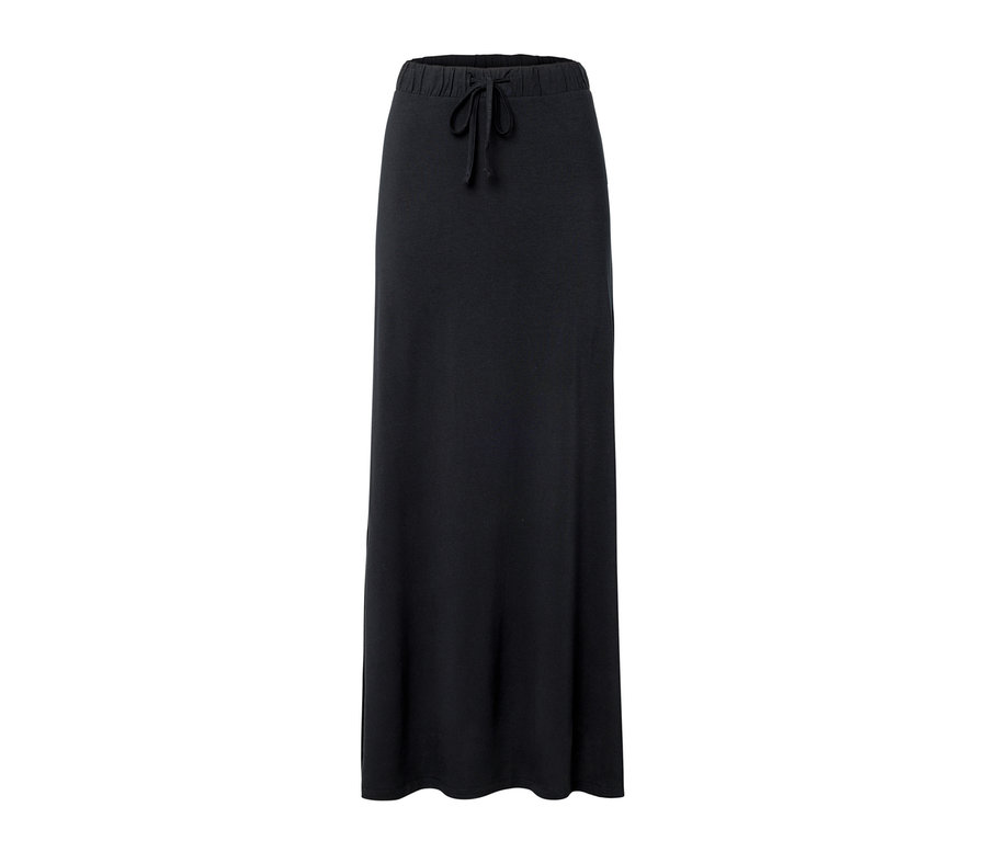 Siyah, uzun, jarse etek.