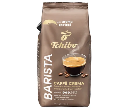Bir paket BARISTA Caffè Crema - 8x 1 kg Çekirdek Kahve.