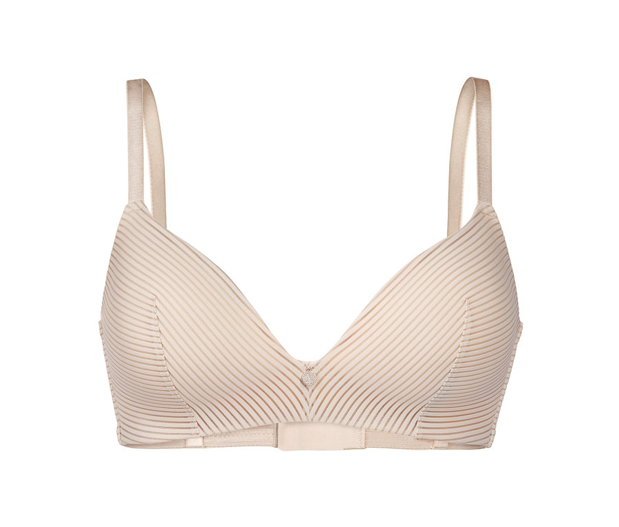 Bej rengi, yumuşak kalıplı sütyen.