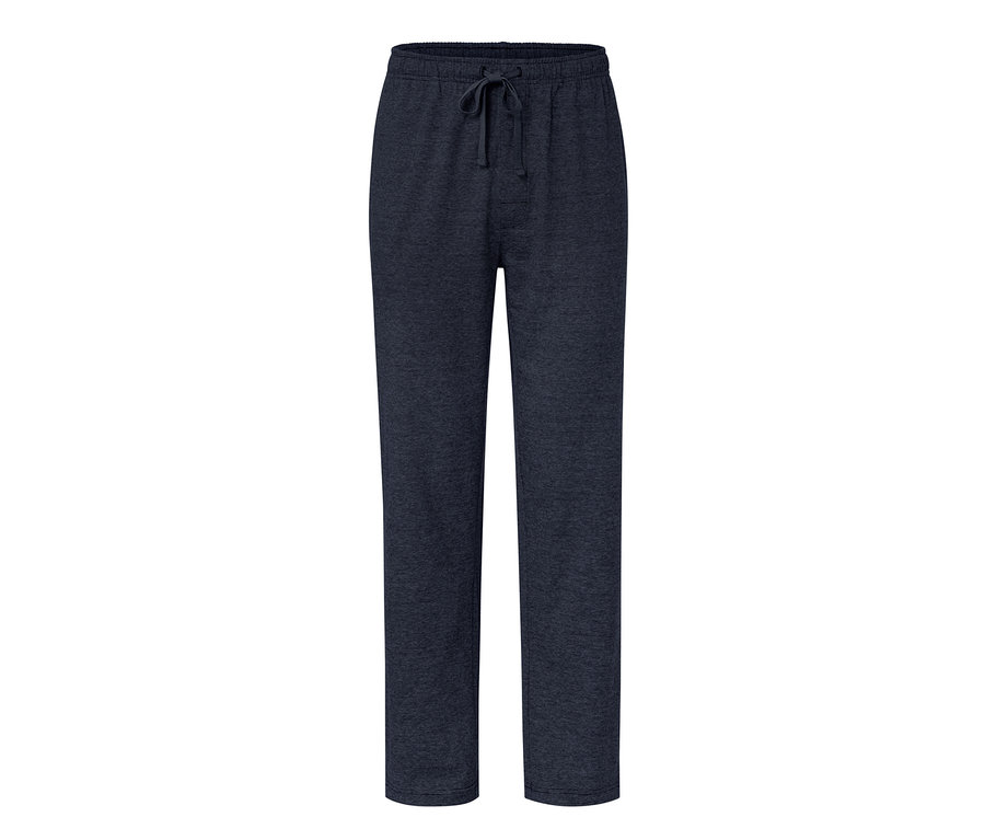 Büzgülü koyu mavi rahat pantolon.