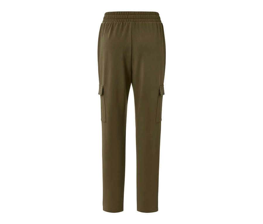 Haki rengi, kargo cepli jogger pantolon.