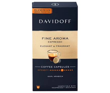 Davidoff Fine Aroma Espresso kapsül kahve paketi, sertlik 7.
