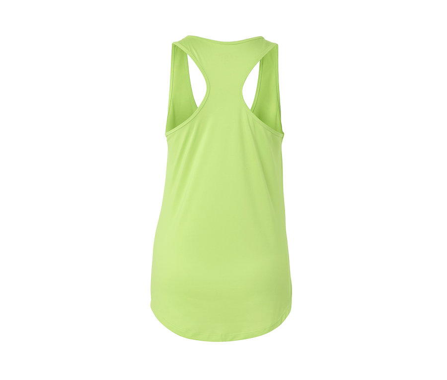 Limon rengi fonksiyonel atlete arka bakış.