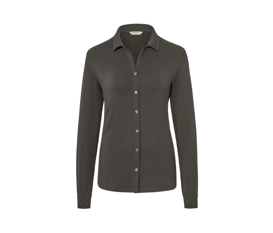 Düğme detaylı gri bluz