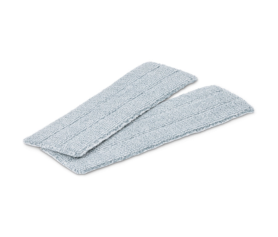 İki açık mavi Sprey Fonksiyonlu Paspas beyaz bir arka plan üzerinde duruyor.