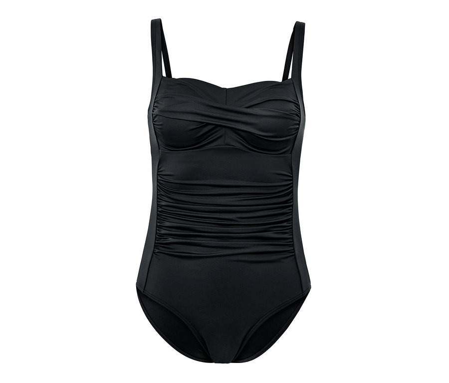 Siyah, vücut şekillendirici mayo.