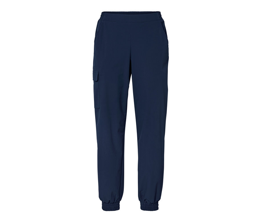 Beyaz bir arka plan üzerinde lacivert Softshell Jogging Pantolon.