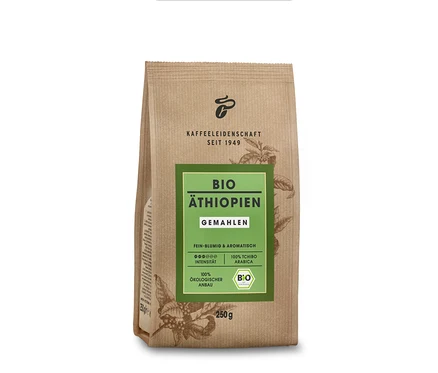 Bir paket Organik Etiyopya - 250 g öğütülmüş kahve.
