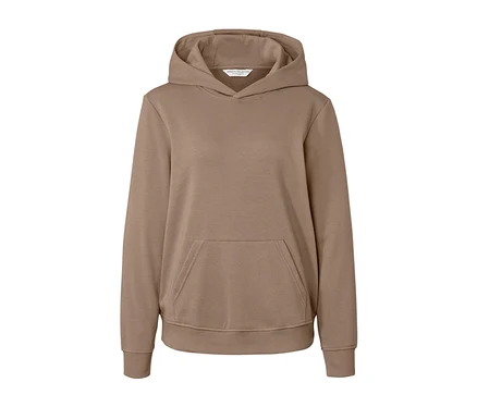 Bej rengi kapüşonlu sweatshirt