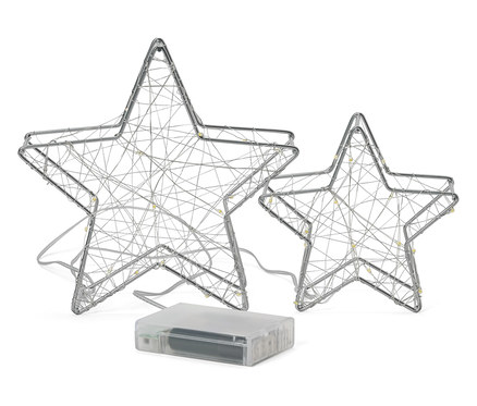 2 Adet LED'li Dekoratif Yıldız, küçük