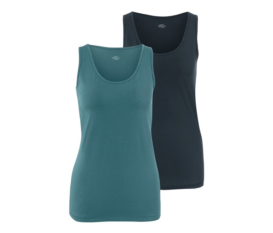 İki adet atlet, bir zümrüt yeşili, bir koyu gri.