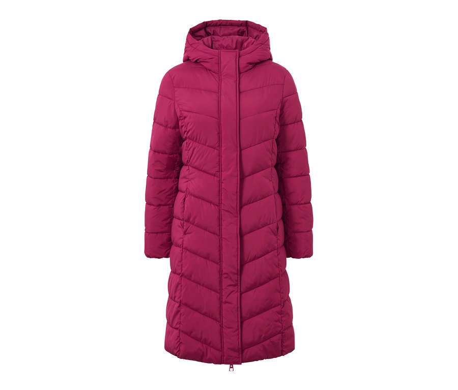 Kapüşonlu Kapitone Manto, Ahududu Kırmızısı