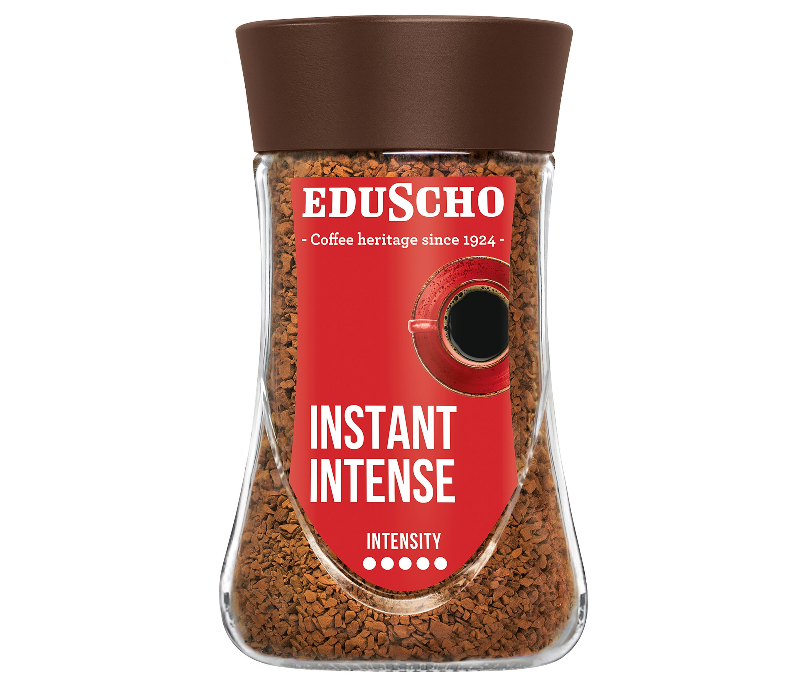 Bir kavanoz EDU Instant Intense 200g hazır kahve.