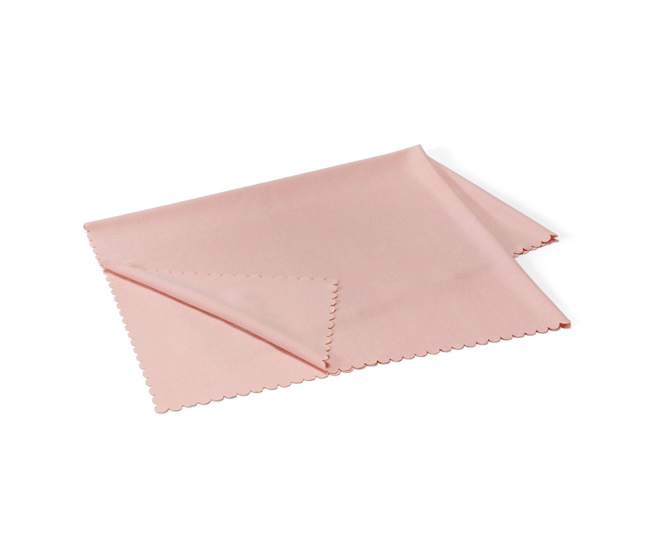 Dekoratif kenarlı büyük parlatma bezi.