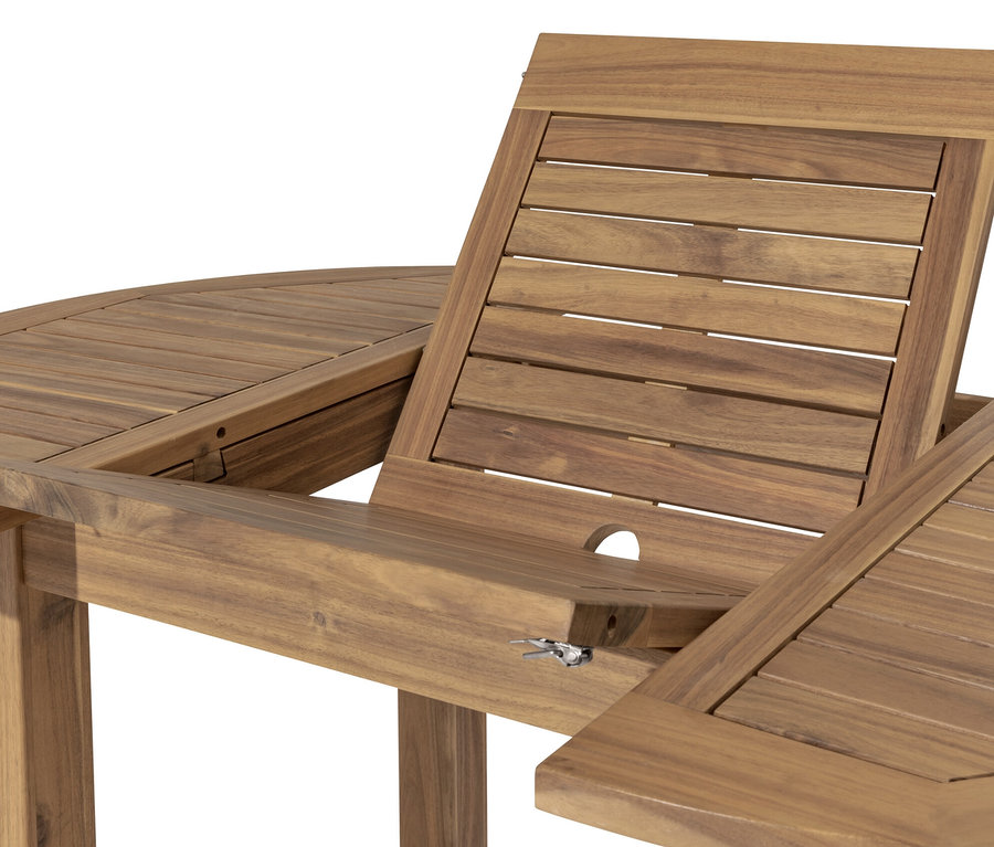 Yuvarlak açılır masanın detayı.