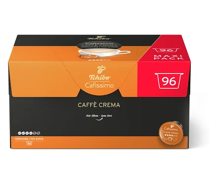 Cafissimo'dan Caffè Crema Rich Aroma - 96 Kapsül paketi.