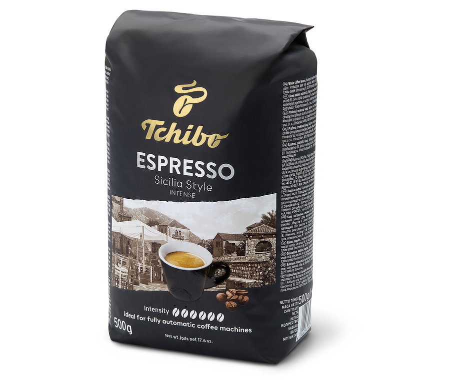 Bir paket Espresso Sicilia Style Çekirdek Kahve 500g.