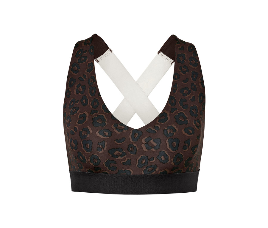 Kahverengi-siyah spor büstiyer.