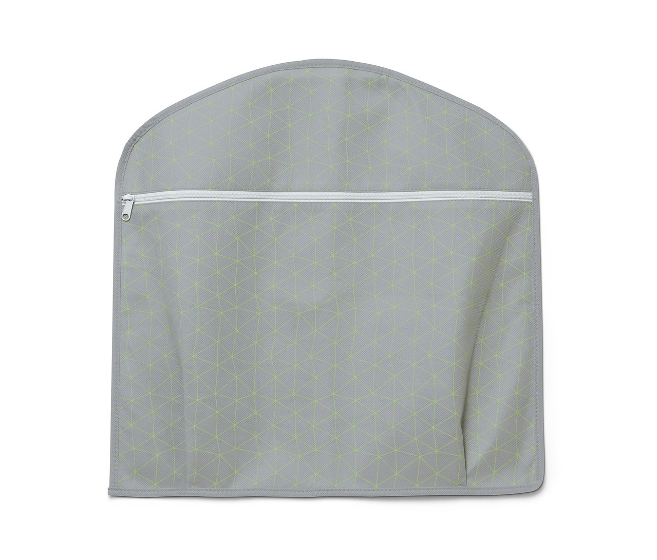 Geometrik desenli gri dolap içi düzenleyici, 2 adet.